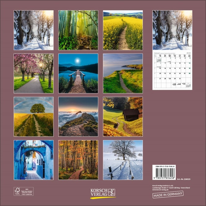 Wandkalender - 2025 - Traumwege Trails
