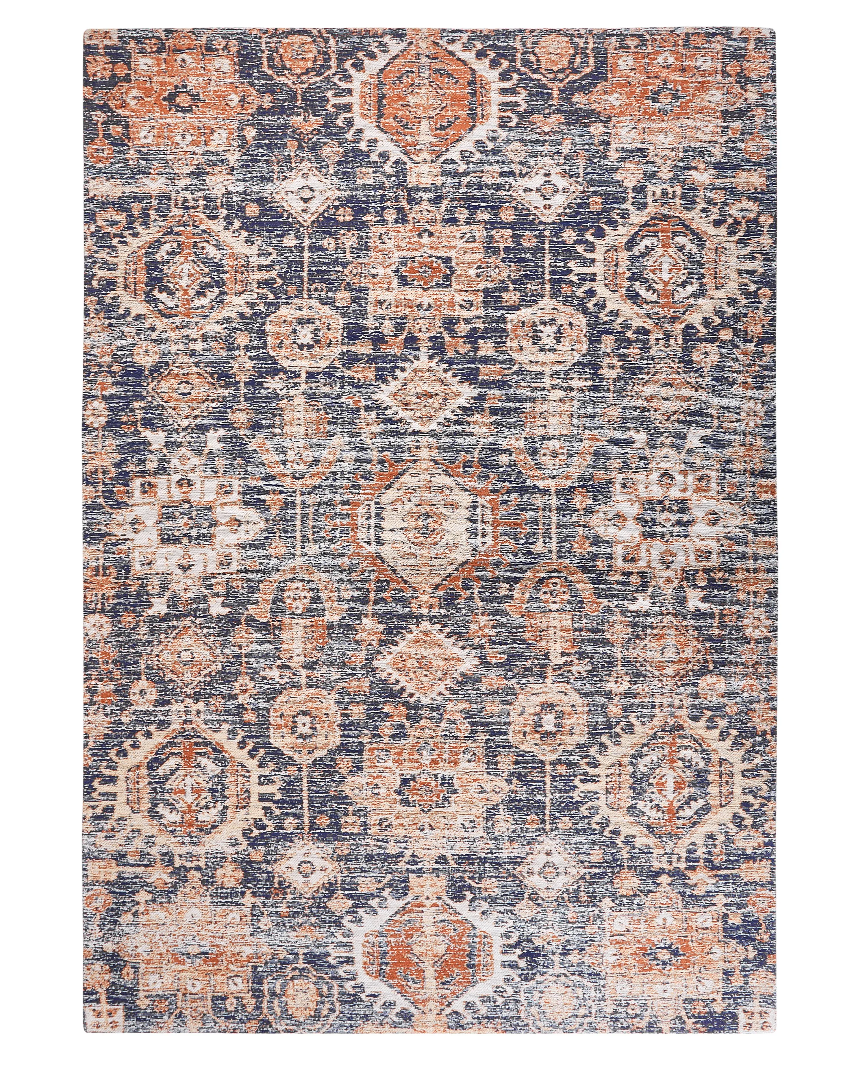 Vloerkleed KURIN Blauw 140 x 200 cm Katoen