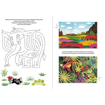 Trötsch Der kleine Maulwurf - Spiel und Malbuch