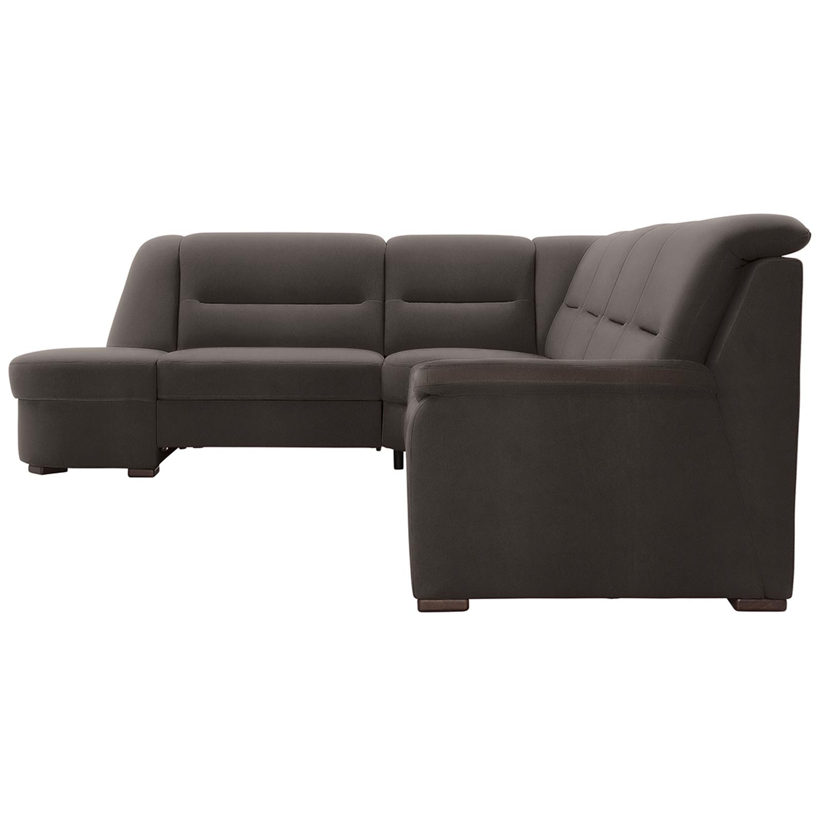 polsterpower Ecksofa - Saddle anthrazit - Basismodell - Ottomane links
