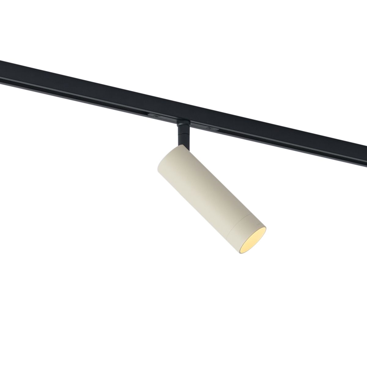 Moderne spot beige met zwart voor railsysteem 1-fase GU10 35mm - Slimline Uzzy