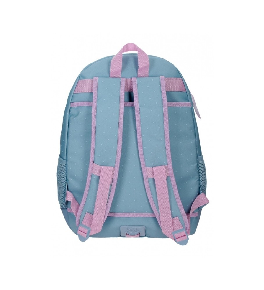 Roll Road Mochila Escolar Roll Road Peace Dos Compartimentos adaptable a carro azul, rosa