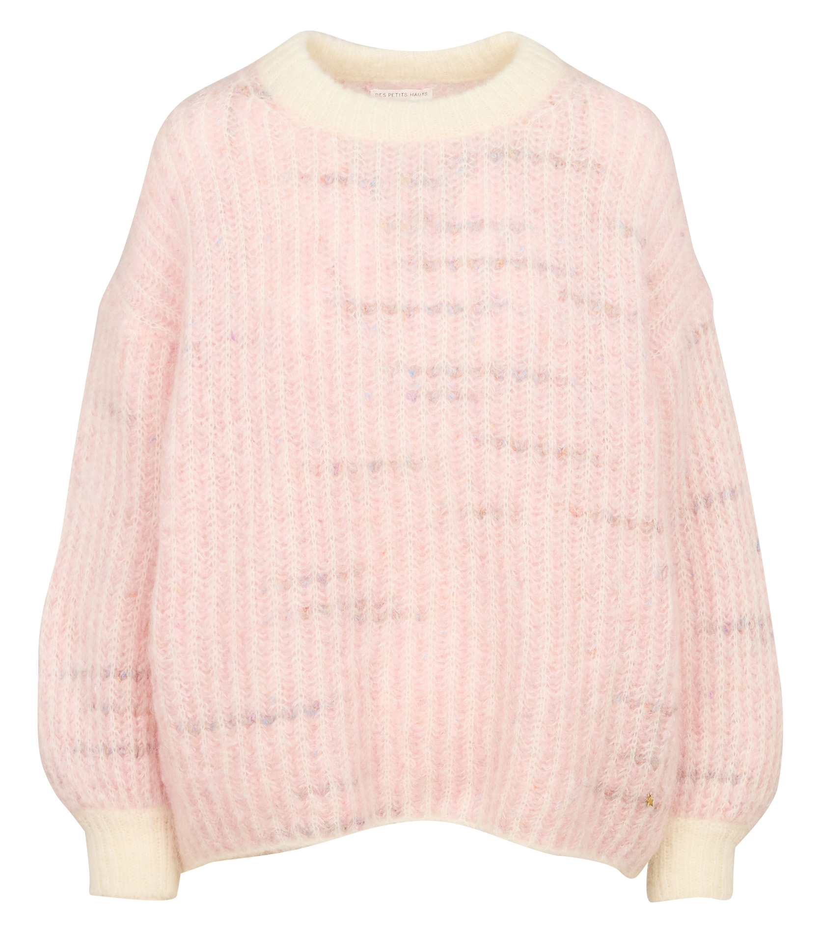 ALBERTINE - Pull col rond oversize en laine | Rose