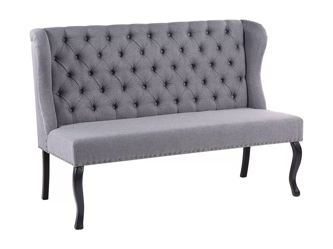 Canapé banquette 2 places en tissu gris foncé TORSBY