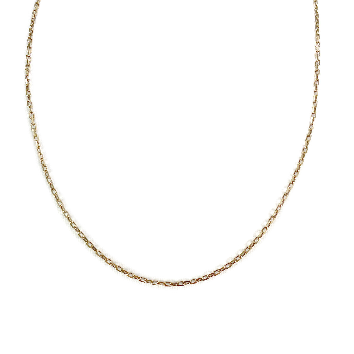 Chaine d'occasion or 750 jaune maille forçat 51 cm