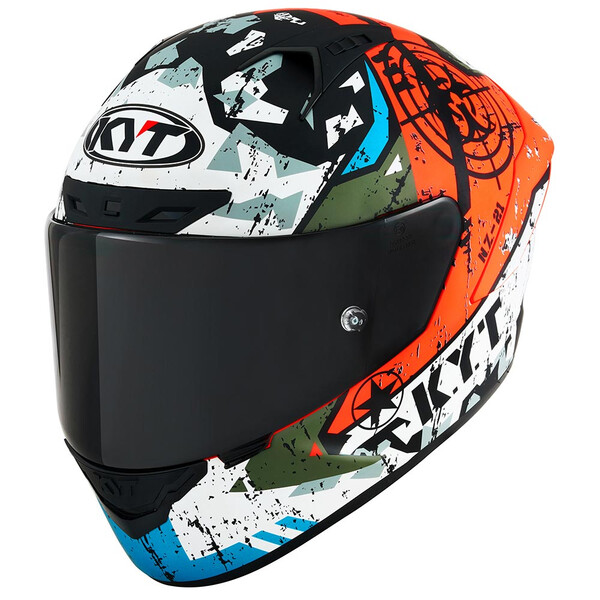 kyt - Casque NZ-Race Blazing Rouge / Blanc / Mat