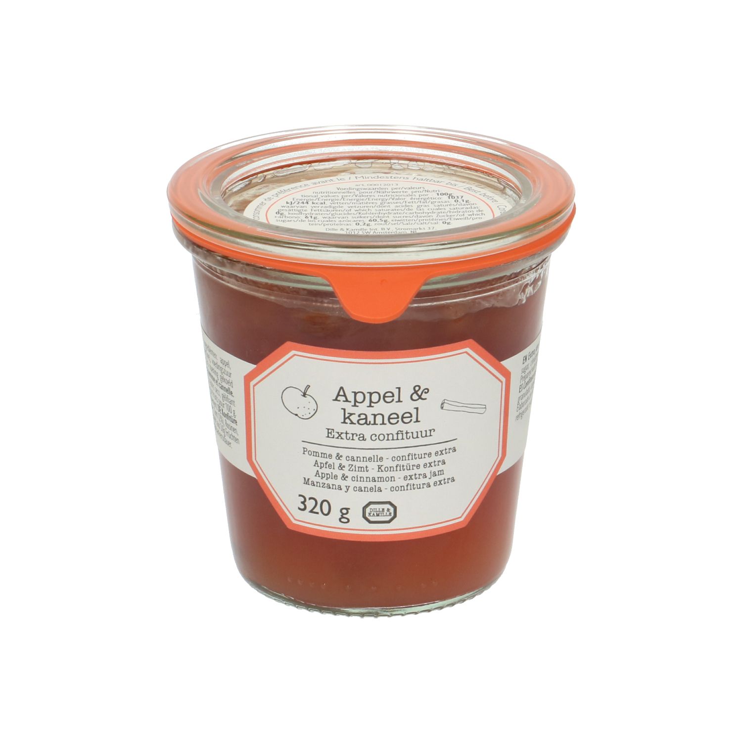Extra-confituur, appel & kaneel, 320 gram