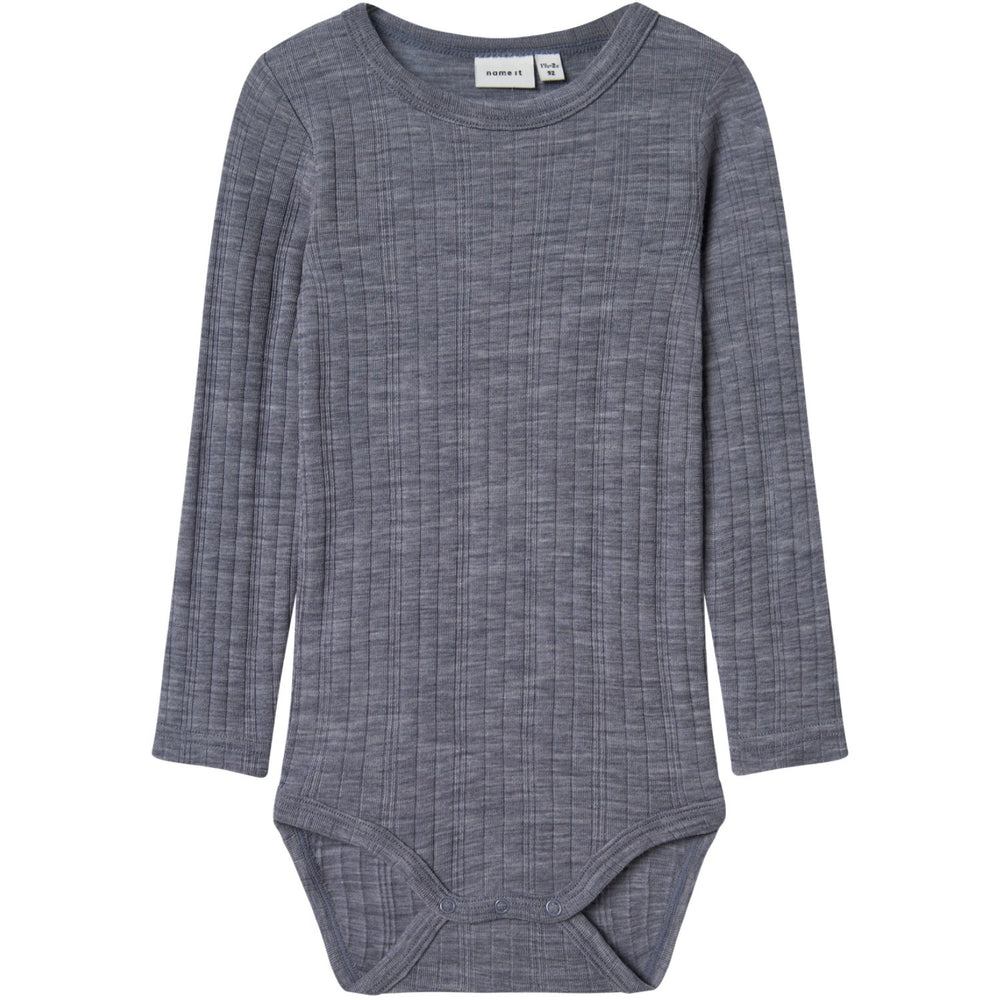 Køb Name It Folkstone Gray Nmmwang Uld Needle Ls Body Solid