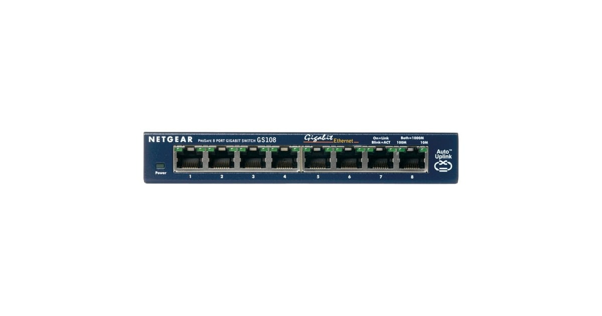 NetgearGS108 switch  (Blauw, Retail)