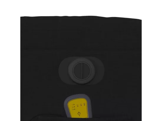 Fauteuil de massage inclinable électrique Noir Tissu