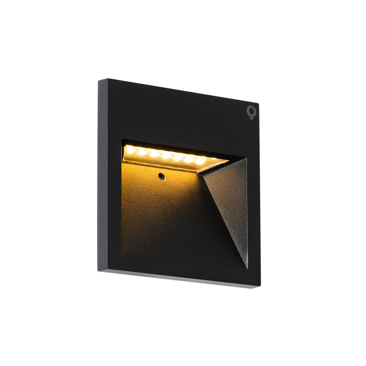 Moderne inbouw wandlamp zwart incl. LED - Gem 2