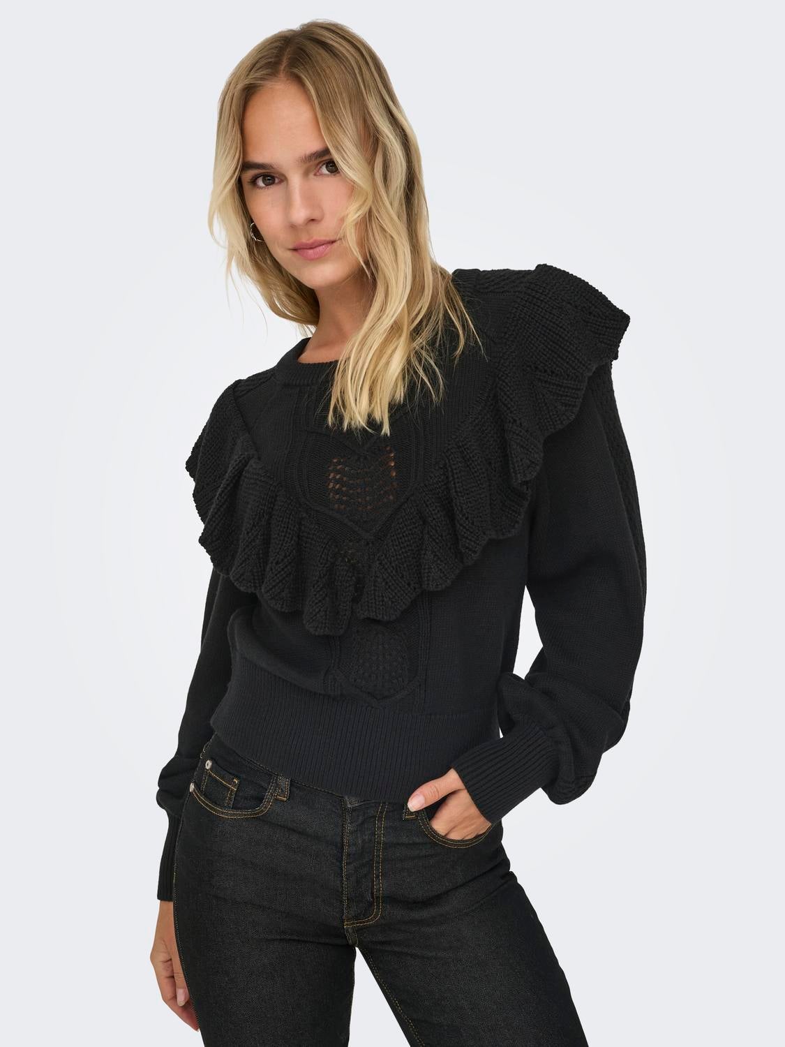ONLCHERRY Strickpullover Black