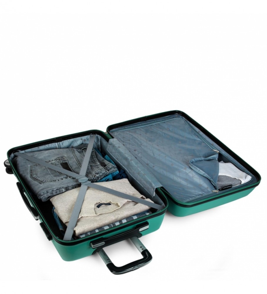 Mala rígida grande ITACA XL com 4 rodas T71670 Aquamarine - 77x48x29cm -