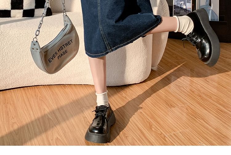 Magimomo - A-lijn denim rok met hoge taille en split aan de achterkant