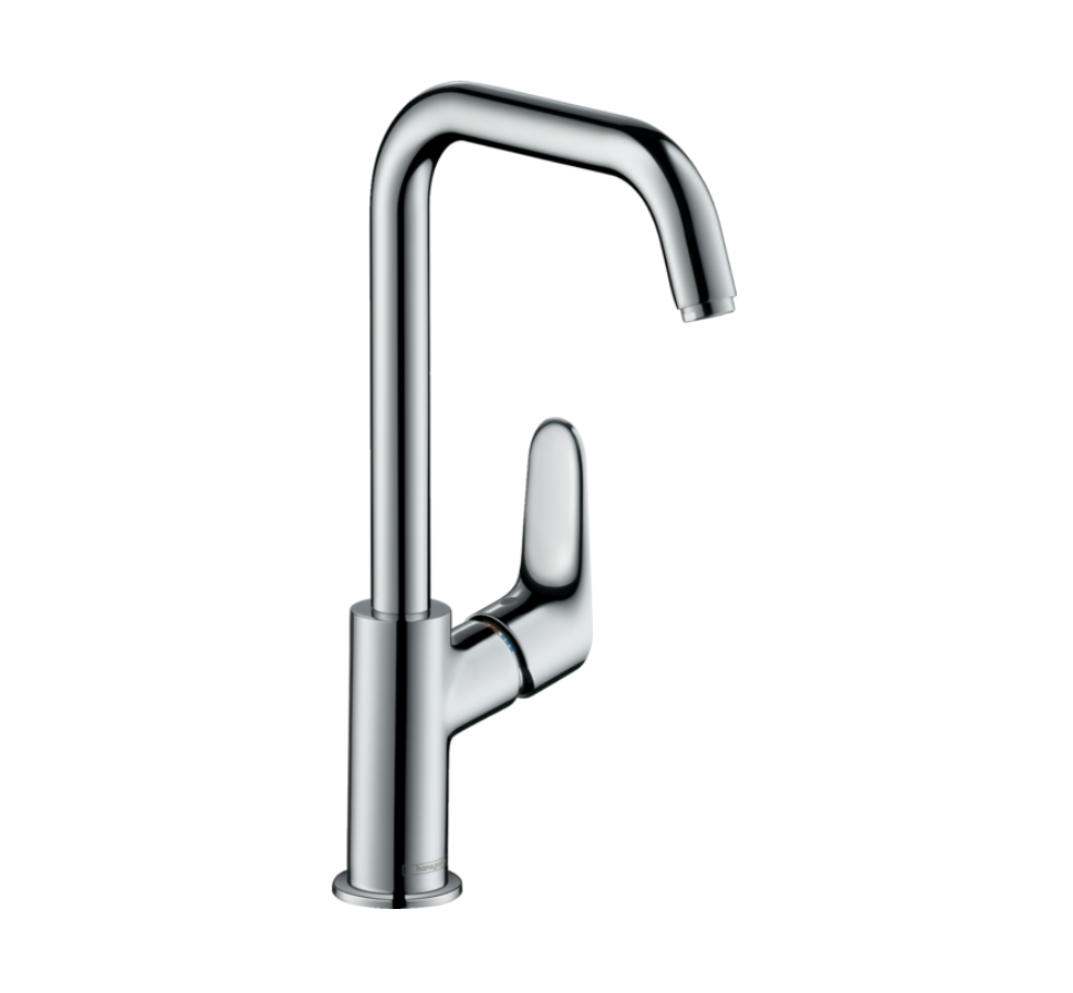 Hansgrohe Focus E2 wastafelkraan met waste chroom