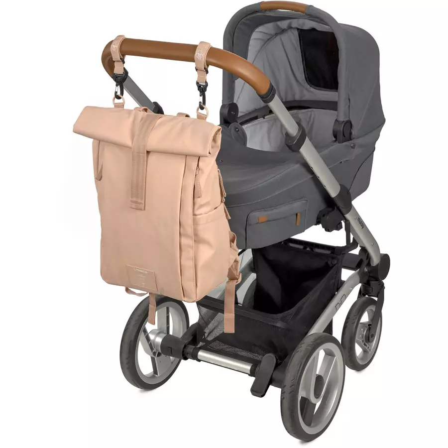 LÄSSIG Wickelrucksack Rolltop Up Backpack peach rose