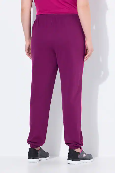Jogginghose, Seitenpaspel, Elastikbund, elastischer Saum, beerenpink