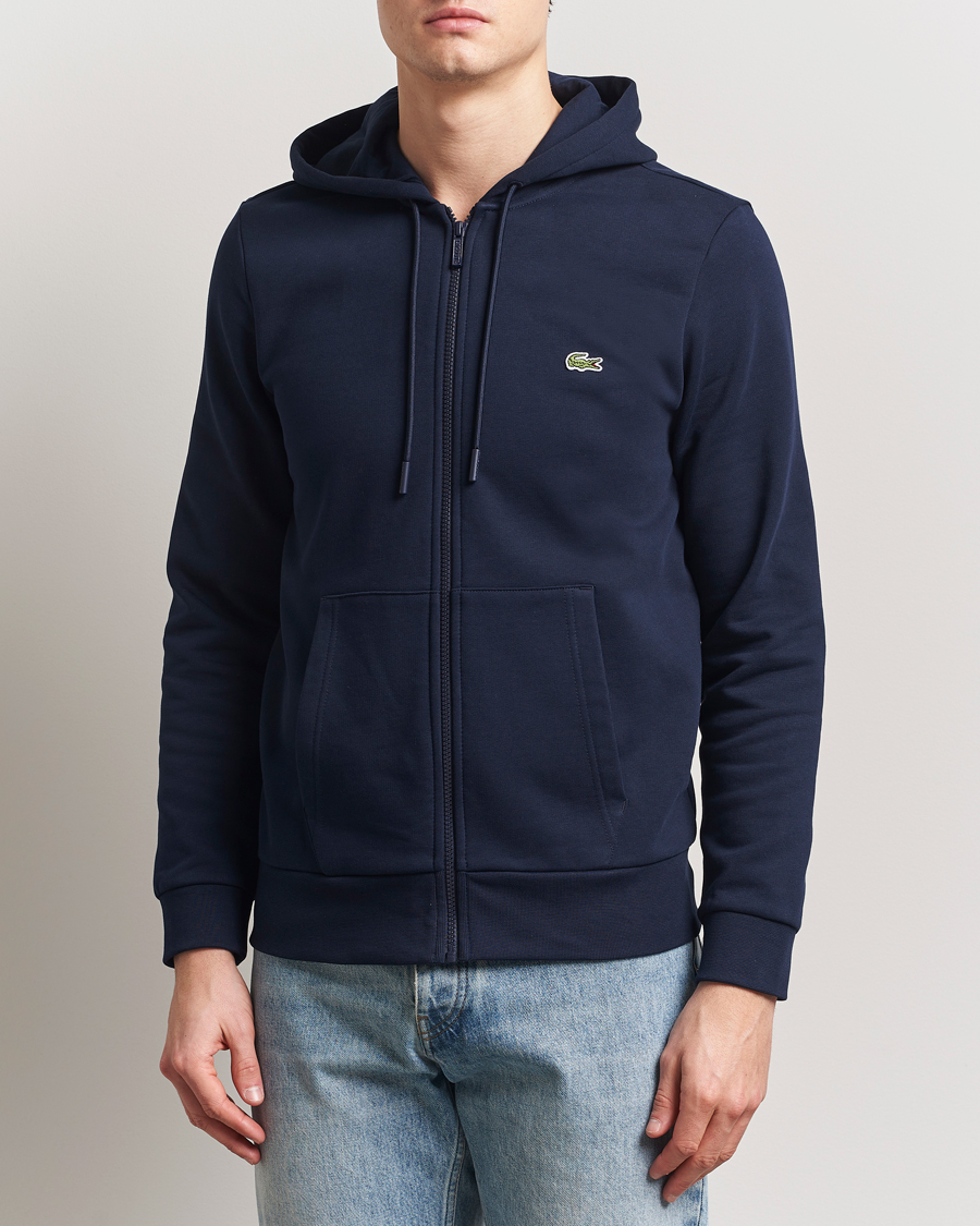 Lacoste Full Zip Hoodie Navy