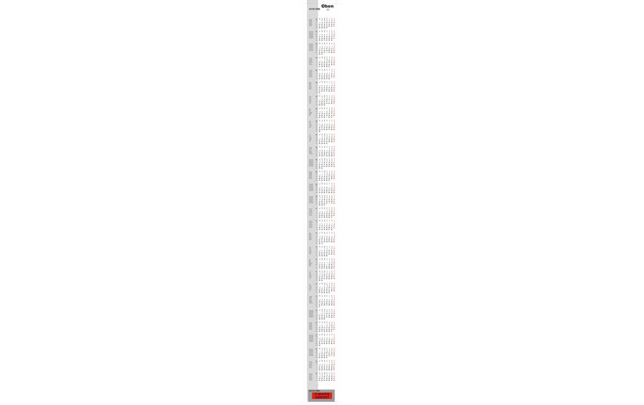 3-Monats-Tischaufsteller ErsatzkalenderErsatzkalender für 2026/2027