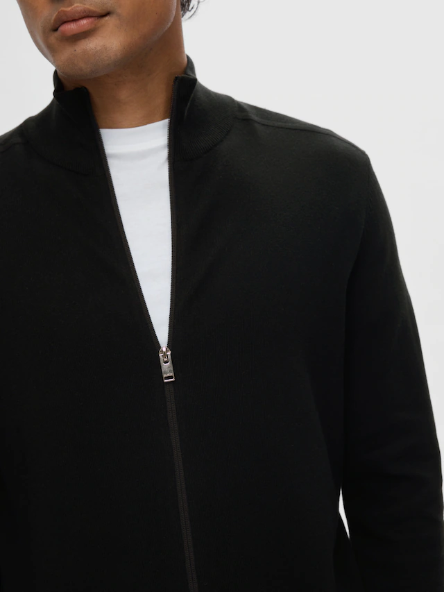 SELECTED HOMME Strickjacke »SLHBERG FULL ZIP CARDIGAN NOOS«