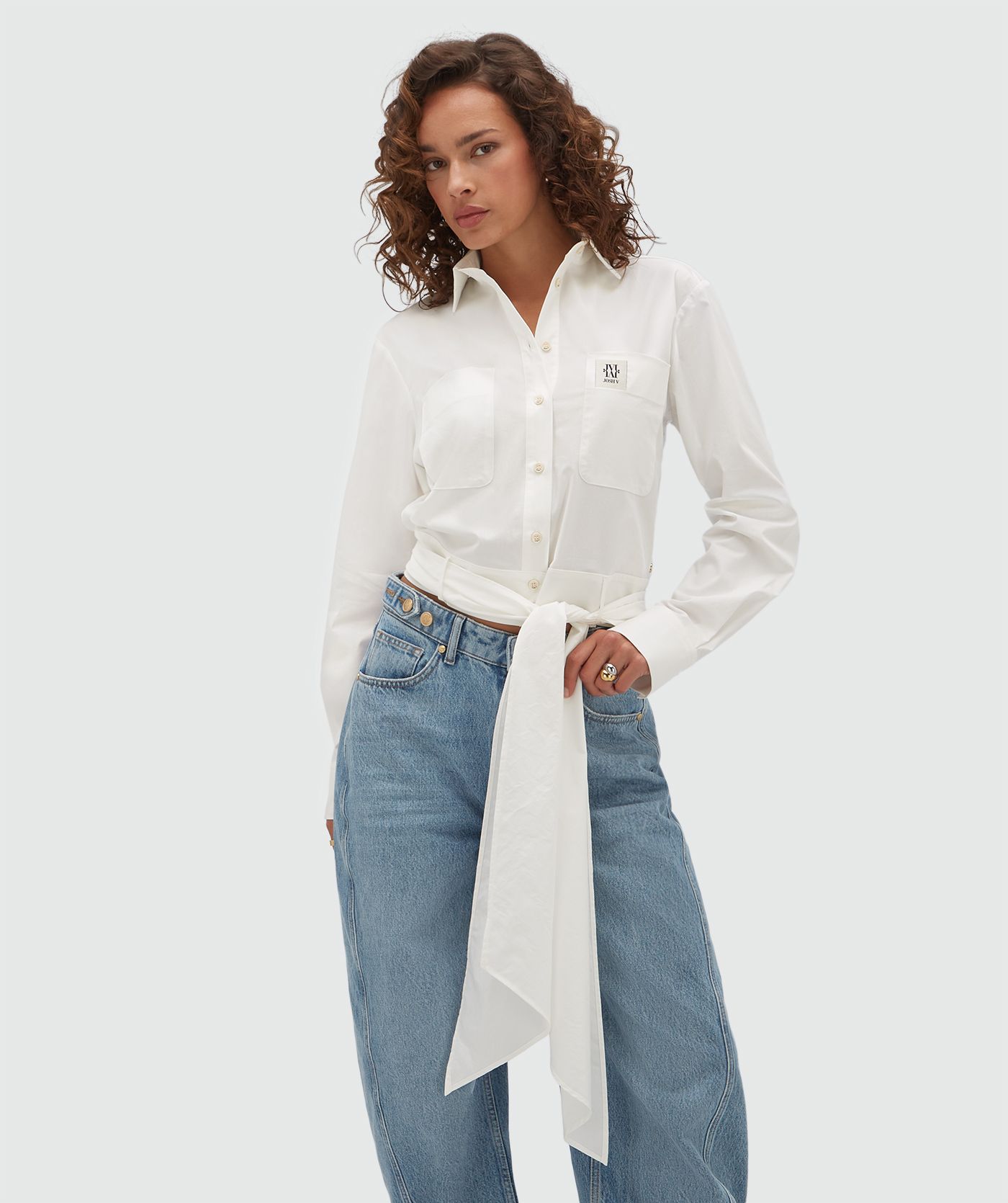 JV-ODELL regular fit blouse - off white