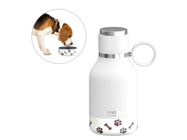 Asobu Dog Bowl, Inne/Ute, 1000 ml, Hvit, Metallisk, Rustfritt stål, 14,6 cm