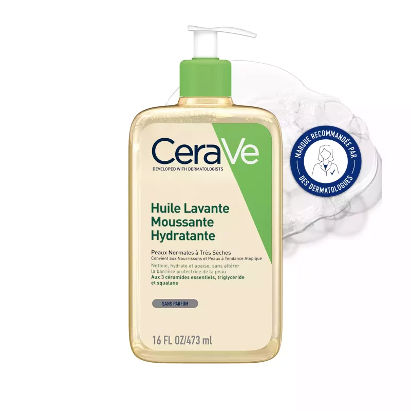 Huile Lavante Moussante Hydratante Peaux normales à très sèches à tendance atopique - 473ml