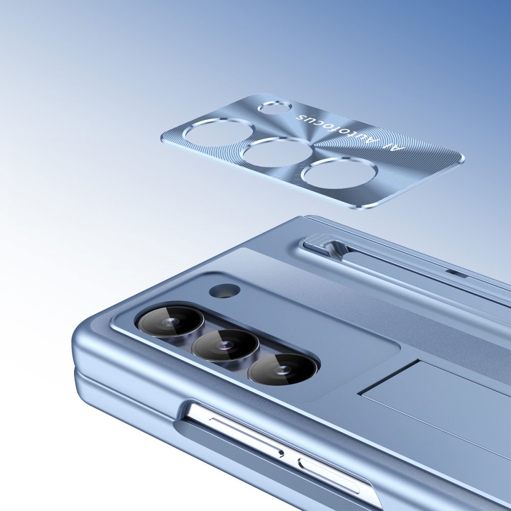 Samsung Galaxy Z Fold6 Hardcase Schutzhülle mit Touch Pen   Display Schutzglas   Kickstand - Schwarz