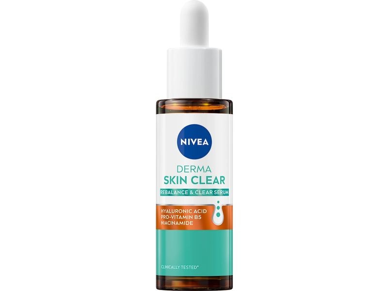 NIVEA Gesichtsserum Derma Skin Rebalance & Clear 30 ml Serum zur Stärkung der Hautbarriere und Reduzierung von Hautunreinheiten
