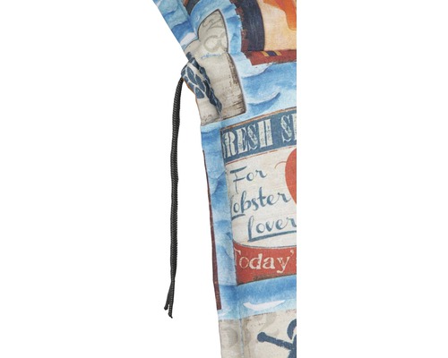 Kussen voor hoge rugleuningen 118 x 46 cm, katoenmix, beige, blauw, oranje