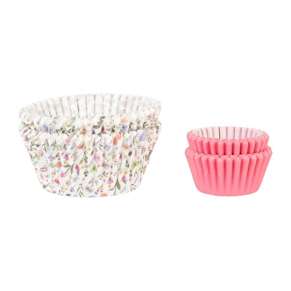 Lot de 100 caissettes papier imprimé fleurs et roses D 3cm et 5cm - NOEMIE HONIAT