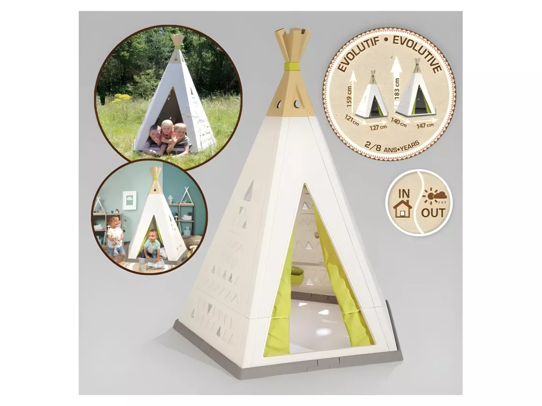Tipi enfant évolutif intérieur/extérieur - Smoby