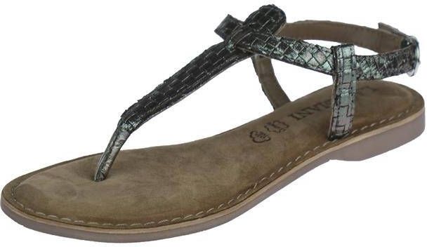 Lazamani Grijze Glitter Sandalen Gray Dames