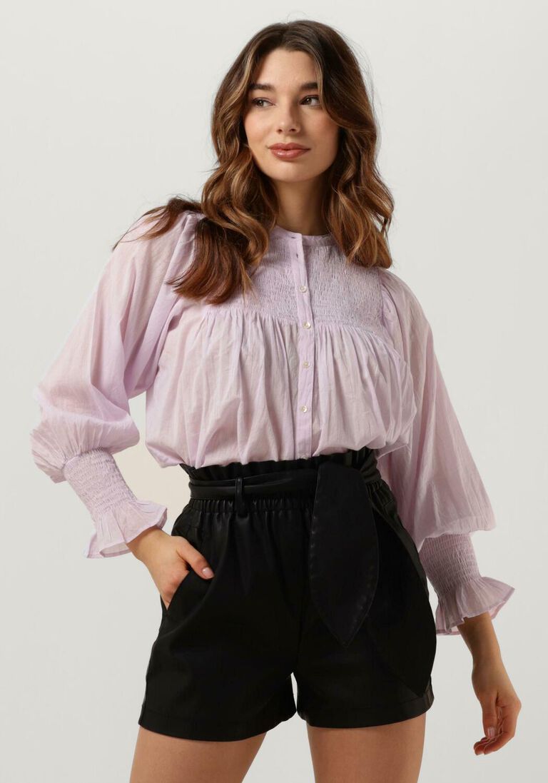 ANTIK BATIK lila antik batik blouse hita smocked