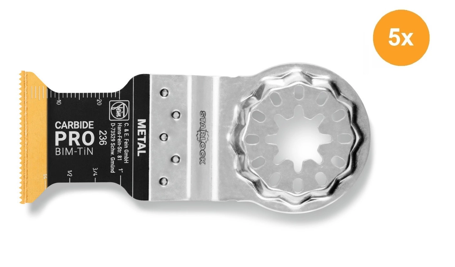 Fein 63502236230 E-Cut Carbide Pro zaagblad (5st) - 35 x 45 mm