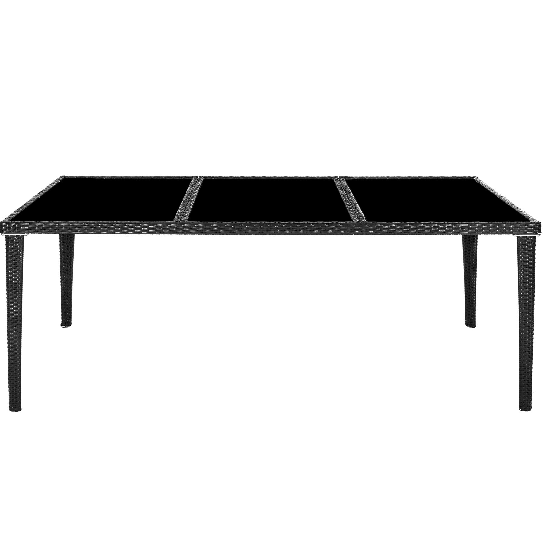 tectake® Rattan Sitzgruppe, mit Aluminiumgestell, wetterfest und UV-beständig, 2 Bezugssets, inklusive Schutzhülle