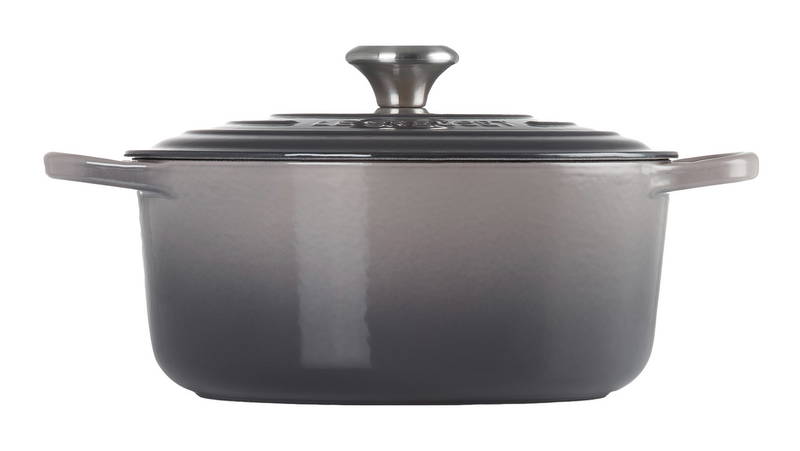 LE CREUSET Bräter Rund 26cm Flint SIGNATURE