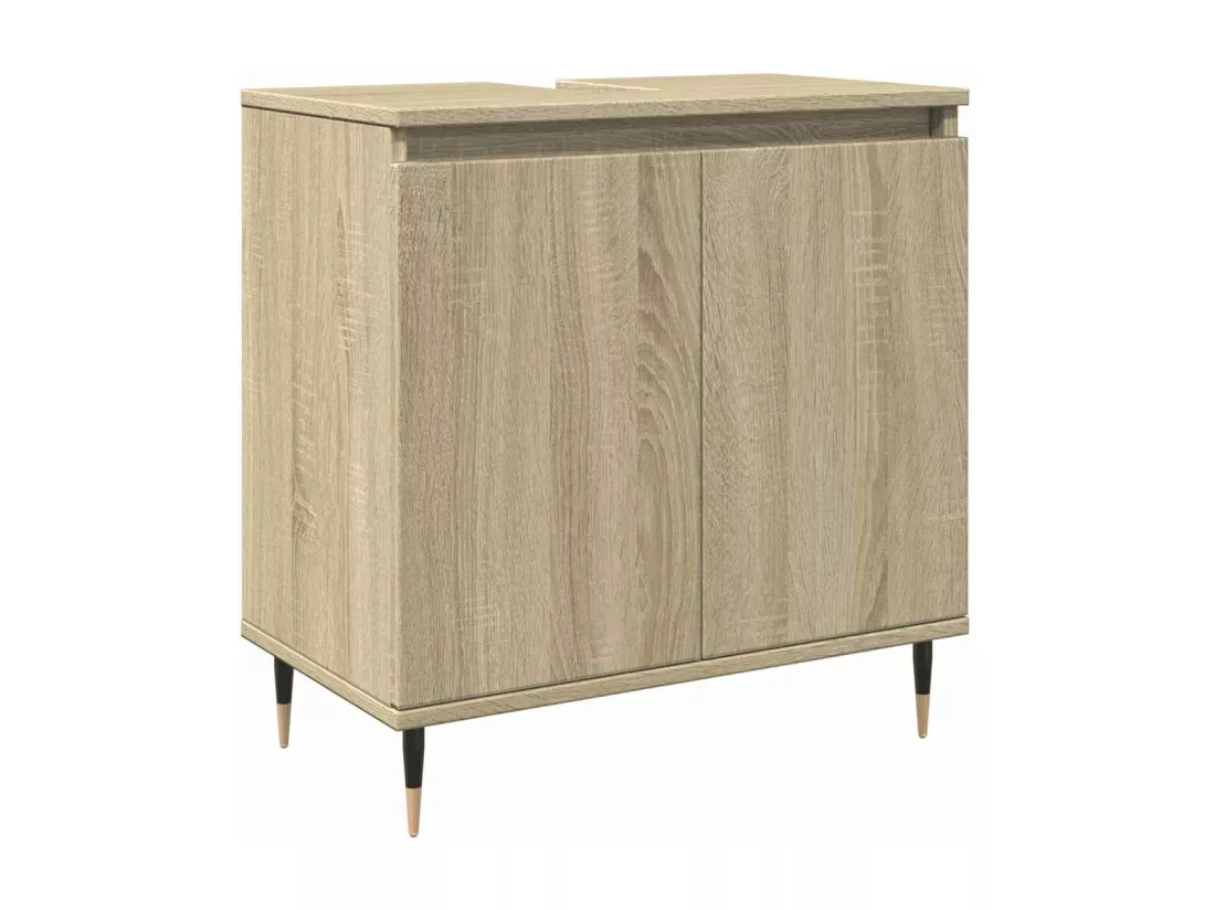 Armoire de bain chêne sonoma 58x33x60 cm bois d'ingénierie