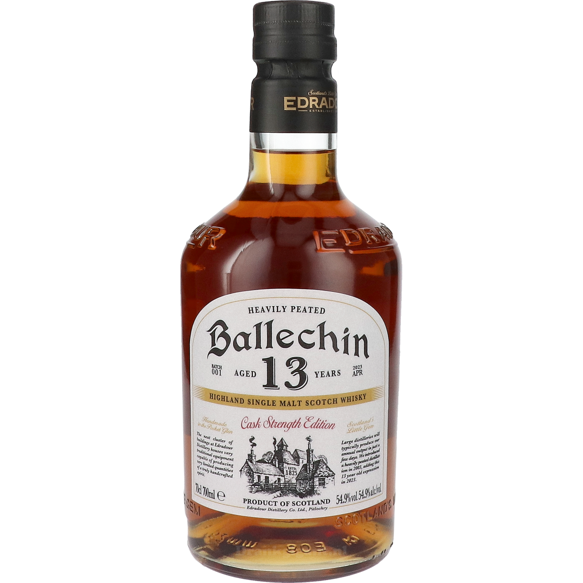 Ballechin 13 Years Heavily Peated Cask Strength 54.9% 70 cl