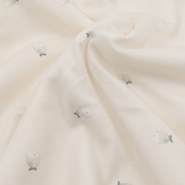 Bamboom Wiegdeken - Jersey Print - Fishes
