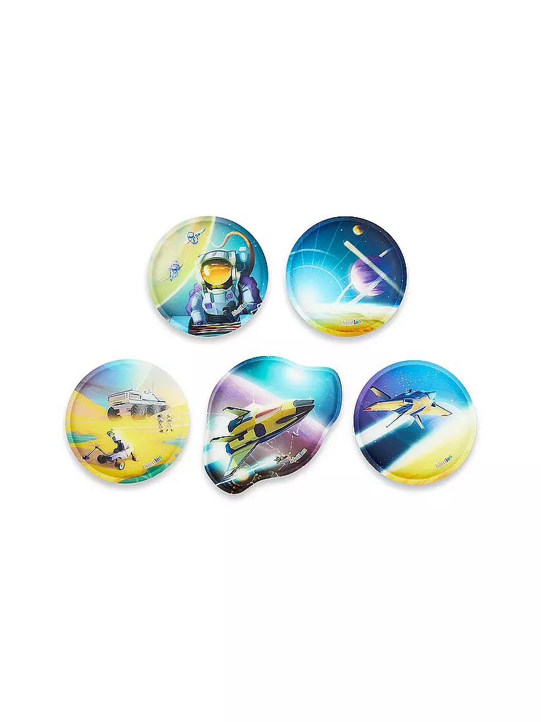 ERGOBAG Schultaschen Set 6tlg PACK Galaxy Glow RaumfahrBär dunkelblau