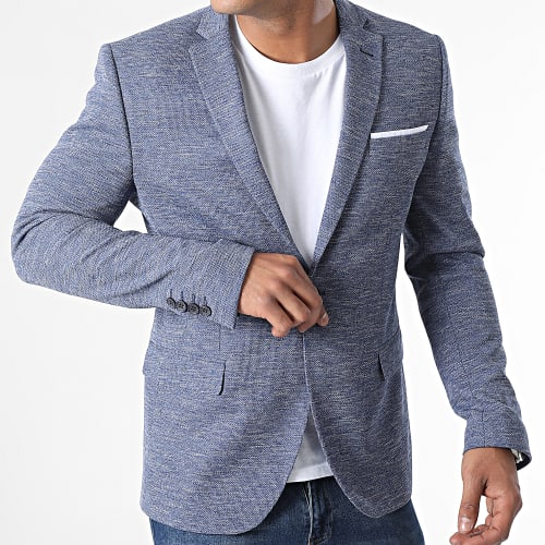 Veste Blazer Bleu Marine Chiné