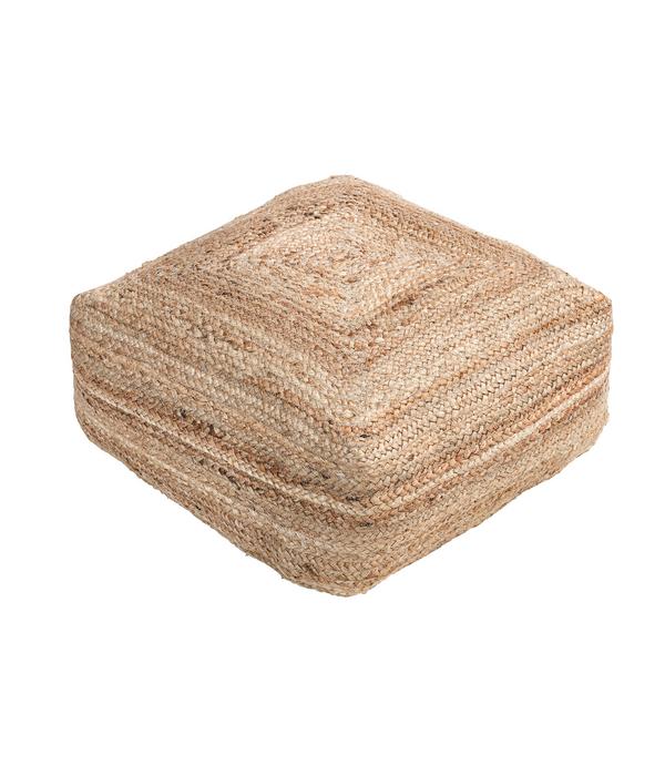 Dehner Jute-Pouf Lotta, ca. B50/H20/T50 cm