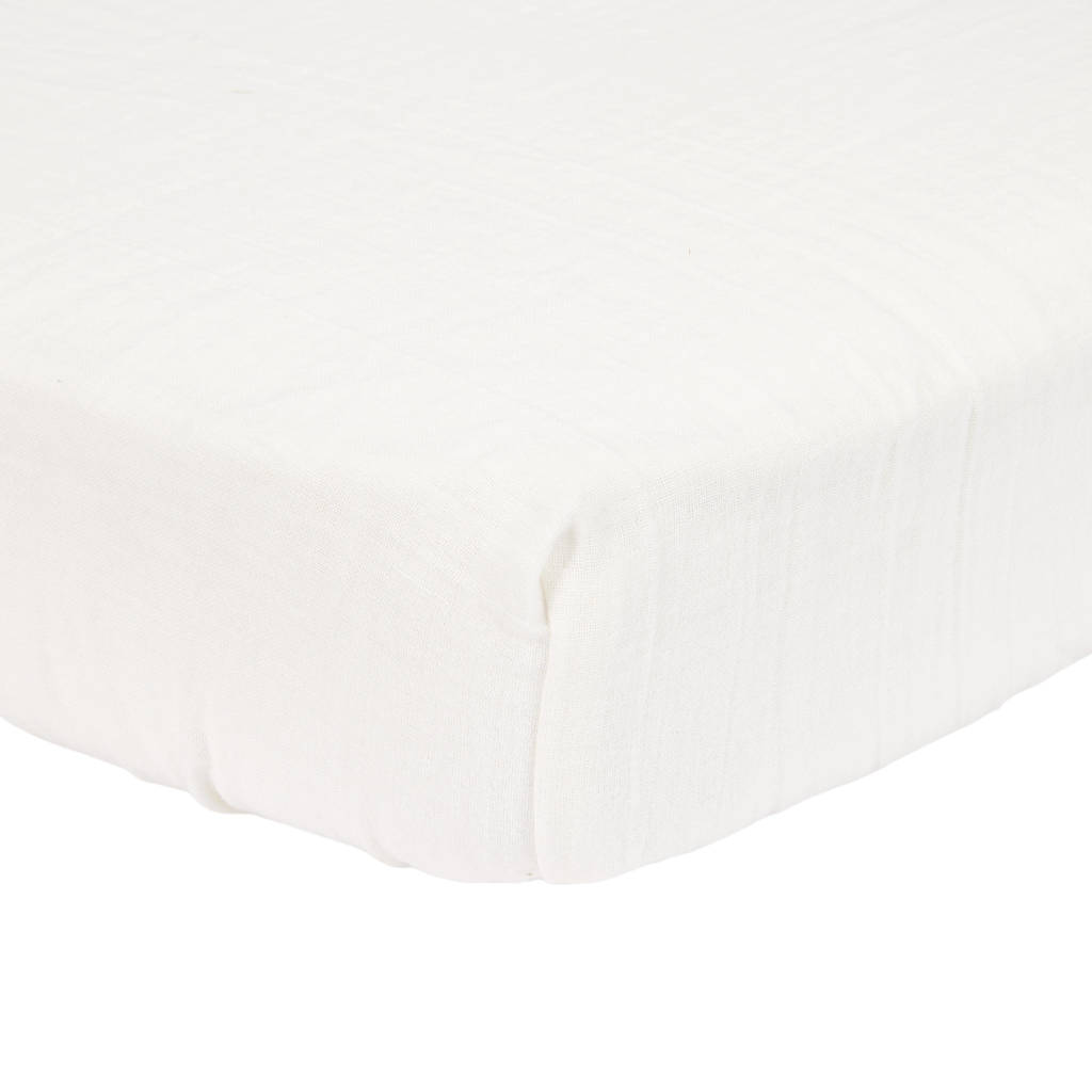 katoen hydrofiel wieghoeslaken Soft White