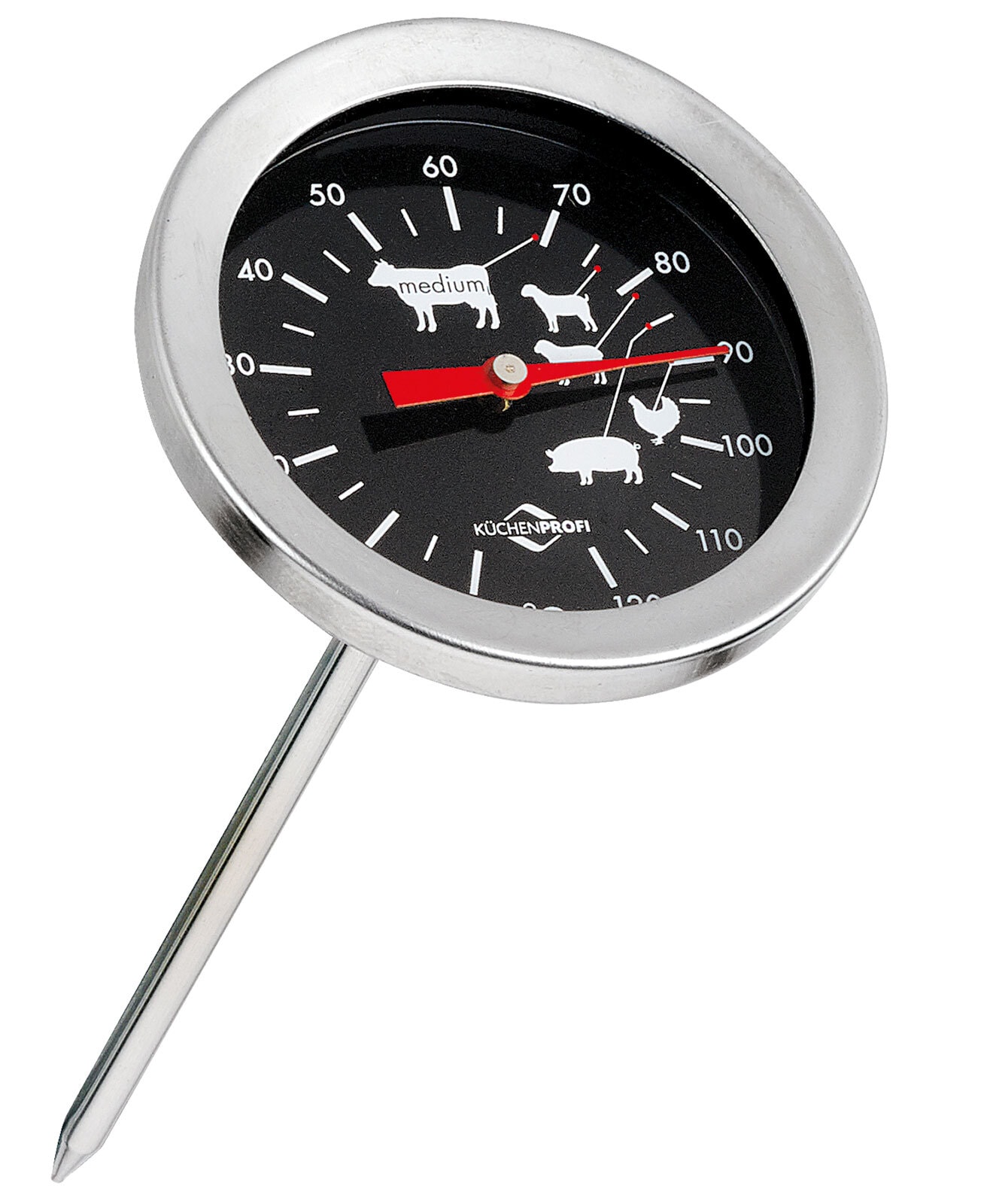 KÜCHENPROFI Bratenthermometer 5x12 cm silber/schwarz