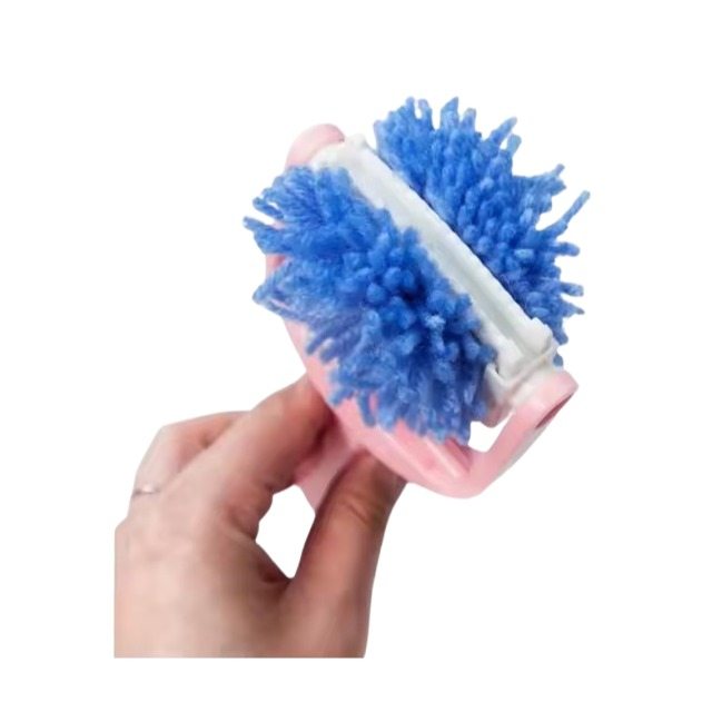 (155x125mm) Pompon Maker DIY Puschel Ball Hilfsmittel Wiederverwendbares Bastel Bommel Zubehör - Rosa / Weiss