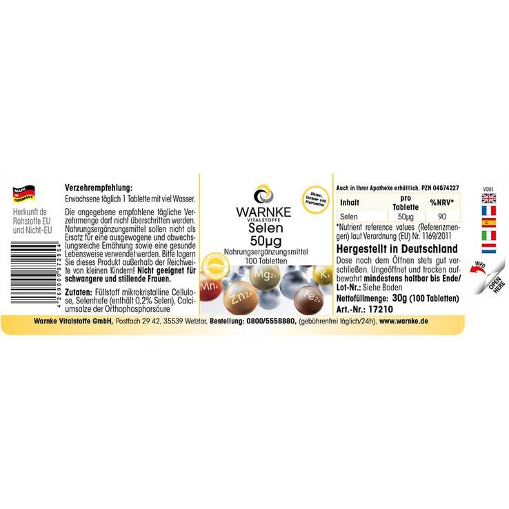 Selen 50 µg Tabletten, 100 St