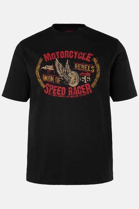 T-Shirt, Halbarm, Brustprint, bis 8 XL
