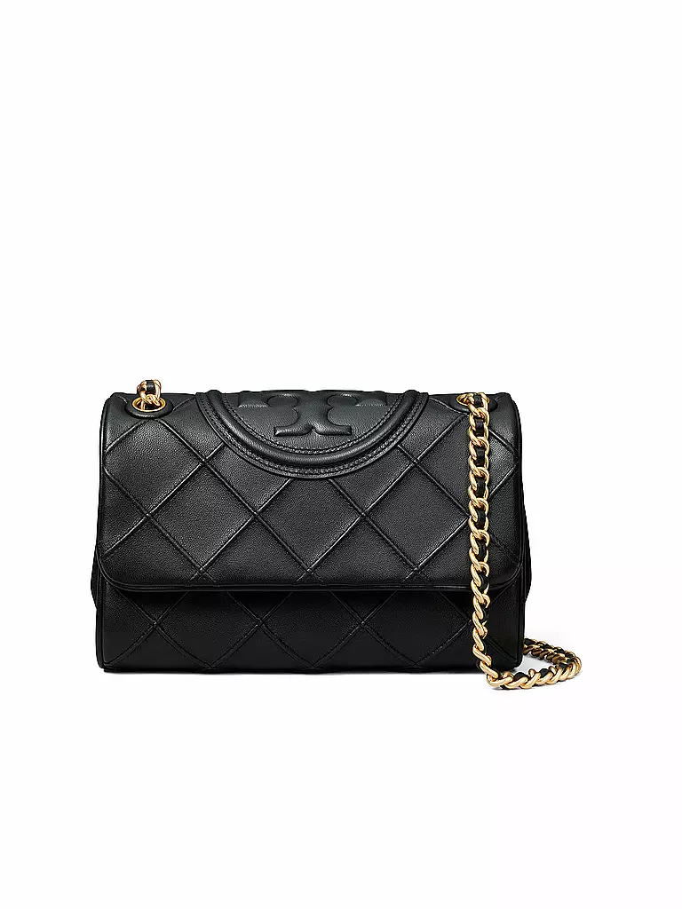 TORY BURCH Ledertasche - Umhängetasche FLEMING schwarz