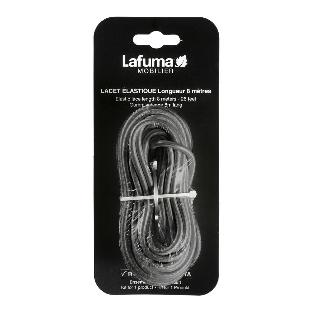 Schnur 8 m ohne Endkappen Gummiband Grau Orage